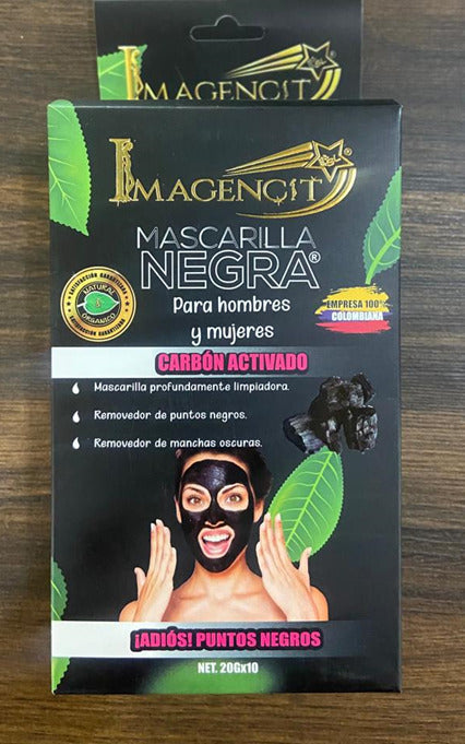 Mascarilla Negra De Carbon Activo