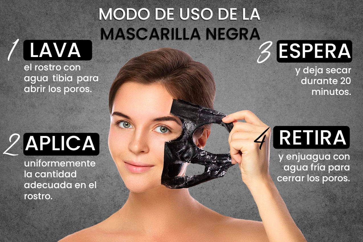 Mascarilla Negra De Carbon Activo
